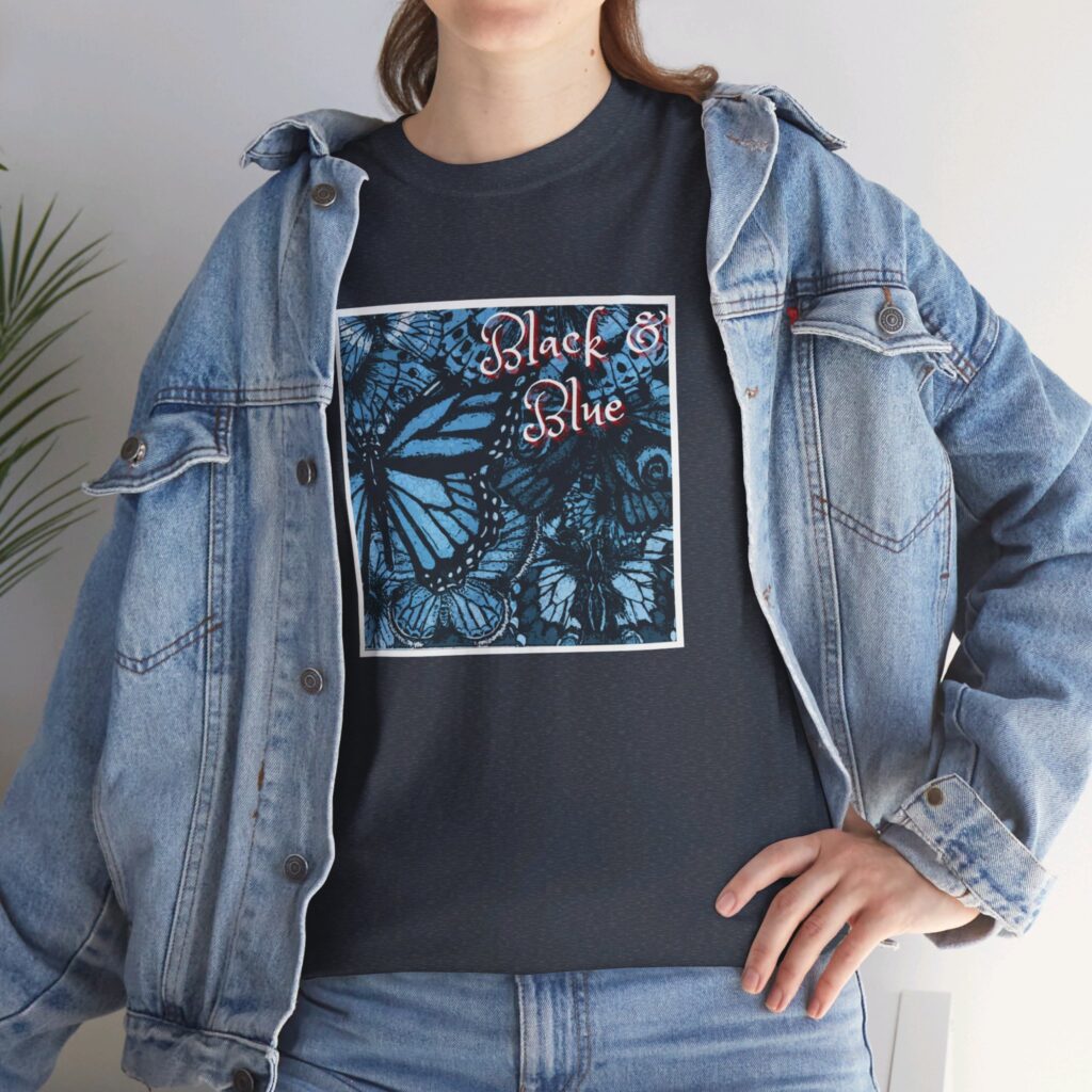 Unisex Heavy Cotton Tee (Blk Blu)